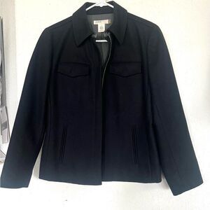 J. Crew Wool Blend Black Jacket